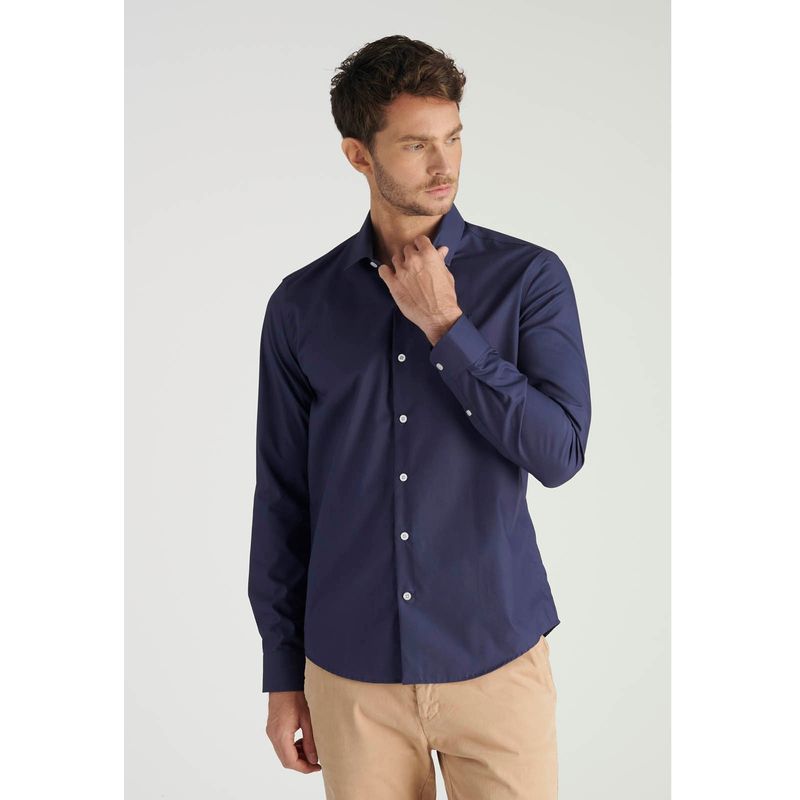 NEW MAN - Camisa London Business Azul Newman