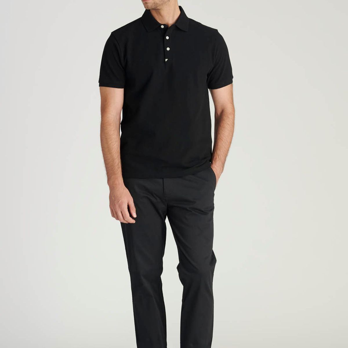 NEW MAN - Polera Polo Roma Heritage Negro Newman