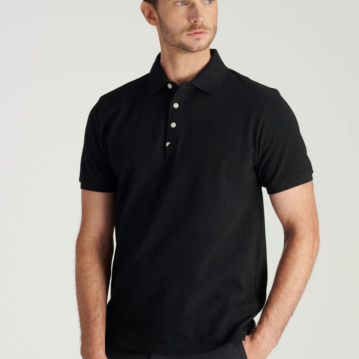 NEW MAN - Polera Polo Roma Heritage Negro Newman