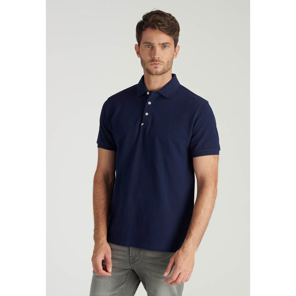 NEW MAN - Polera Polo Roma Heritage Azul Newman