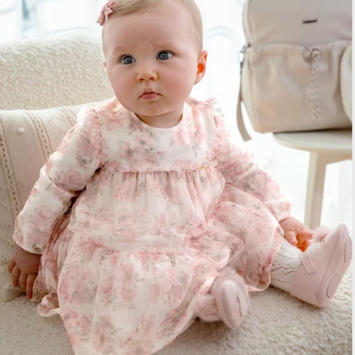 MAYORAL - Elegante y delicado Vestido tul recién nacida