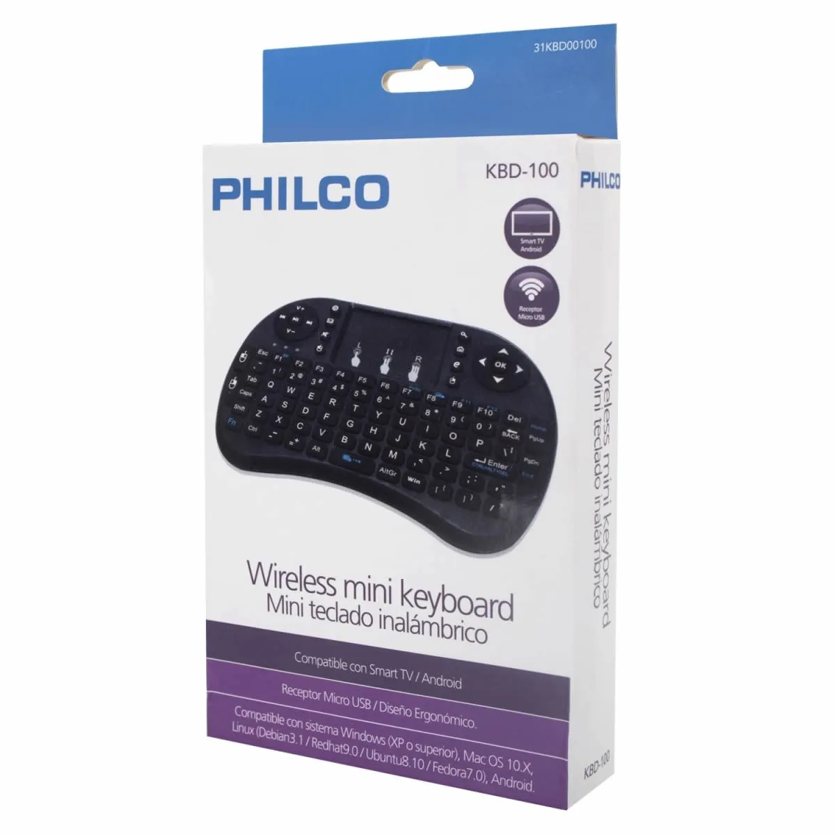 PHILCO - Teclado Touchpad Inalambrico Smart Tv Philco