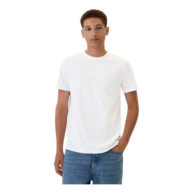 GAP - Polera Mini Logo Manga Corta Hombre Blanco