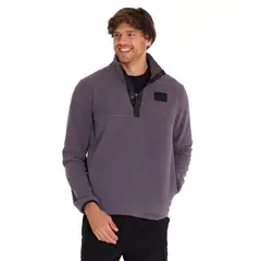 CAT - Polar Fleece Half Snap Hombre Gris Oscuro