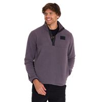 Polar Fleece Half Snap Hombre Gris Oscuro