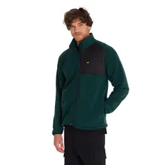 CAT - Polar Fleece Full Zip Hombre Verde Petróleo