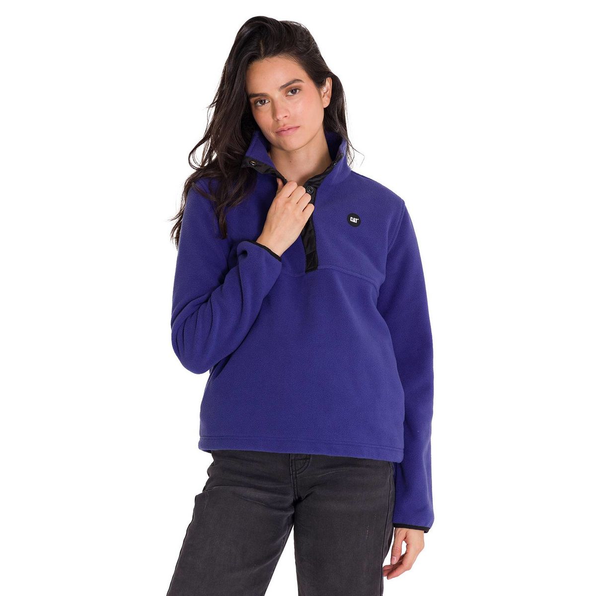 CAT - Polar Fleece Half Snap Mujer Azul CAT.