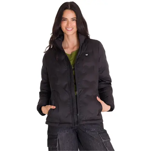CAT - Parka Manga Larga Bonded Medium Weight Mujer Negra CAT.