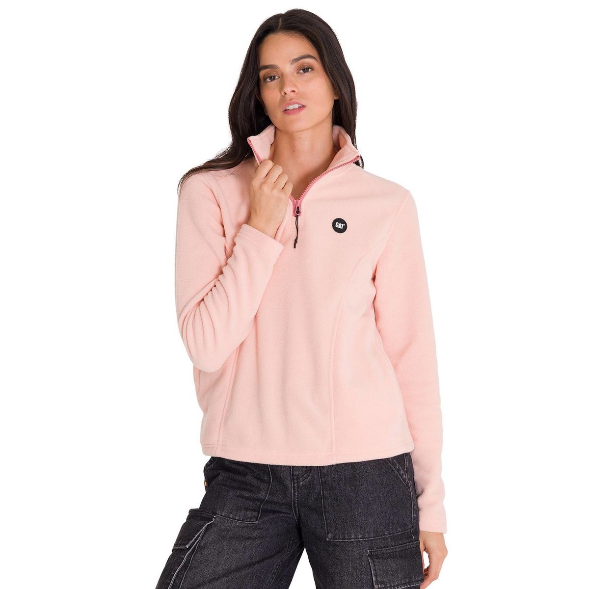 CAT - Polar Microfleece Quarter Zip Mujer Palo Rosa CAT