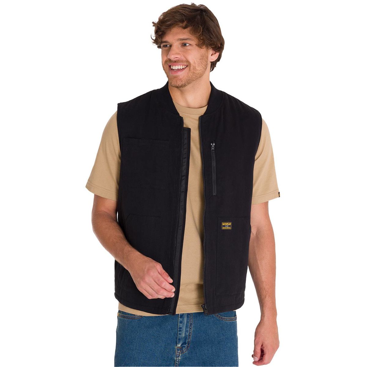 CAT - Chaqueta Sin Mangas Utility Sherpa Hombre Negra CAT