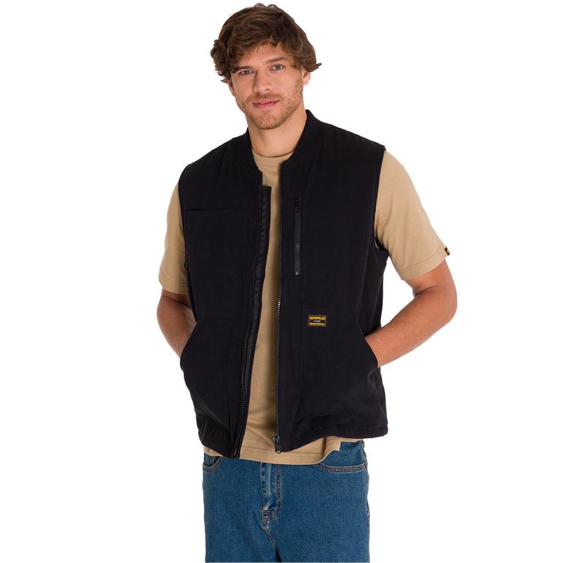 CAT - Chaqueta Sin Mangas Utility Sherpa Hombre Negra CAT