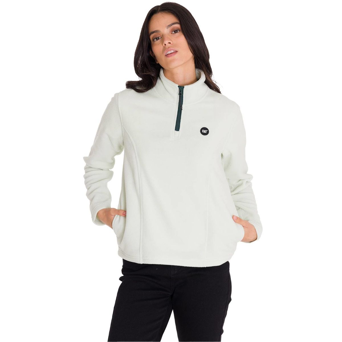 CAT - Polar Microfleece Quarter Zip Mujer Verde Claro CAT