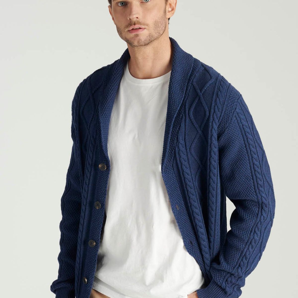 NEW MAN - Cardigan Bisbal Heritage Azul Newman