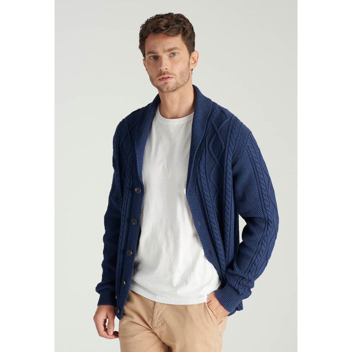 NEW MAN - Cardigan Bisbal Heritage Azul Newman