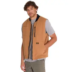CAT - Chaqueta SinMangas Utility Sherpa Hombre Café Claro