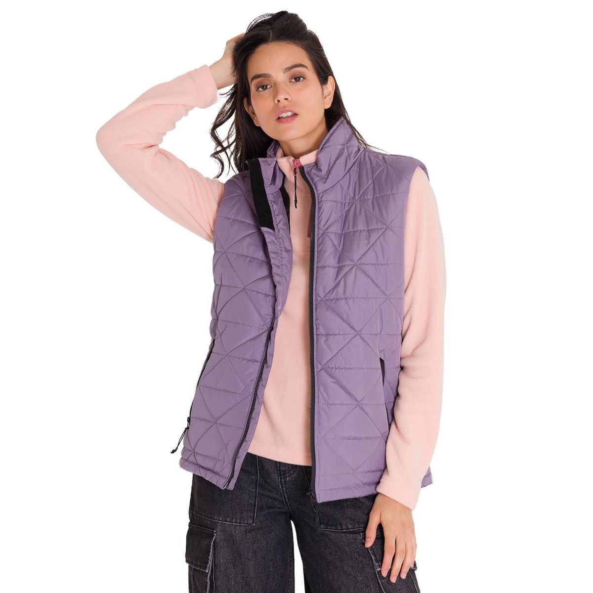 CAT - Parka Sin Mangas Mediumweight Mujer Lila CAT