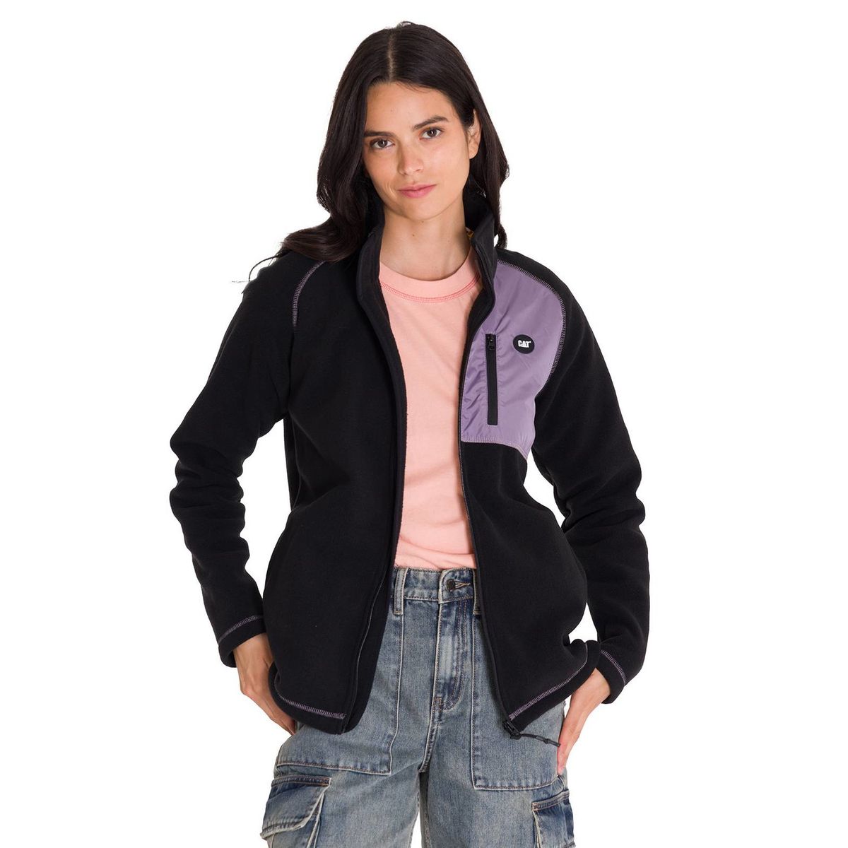 CAT - Polar Fleece Utility Full Zip Mujer Lila CAT
