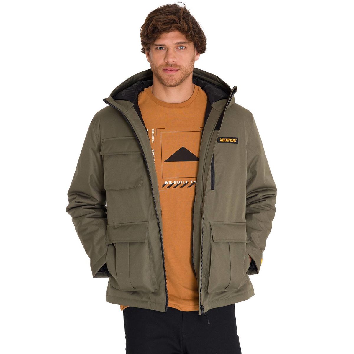 CAT - Chaqueta Heavyweight Insulated Hooded Hombre Verde CAT.