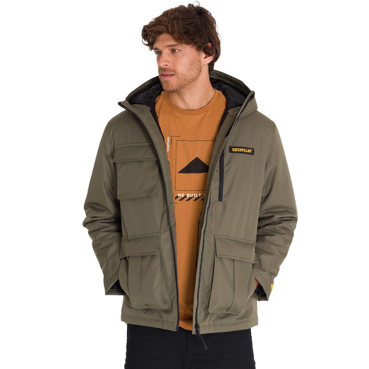 CAT - Chaqueta Heavyweight Insulated Hooded Hombre Verde CAT.
