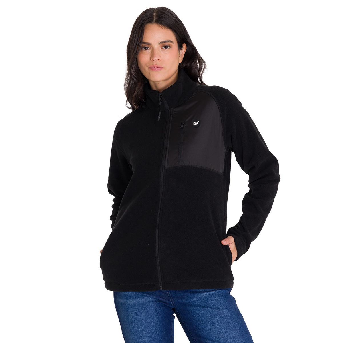 CAT - Polar Fleece Utility Full Zip Mujer Negro CAT