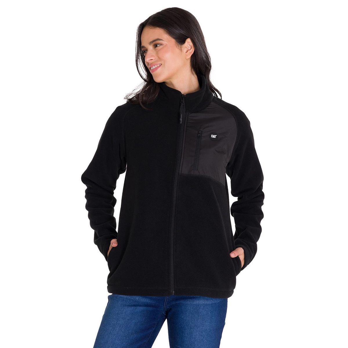 CAT - Polar Fleece Utility Full Zip Mujer Negro CAT