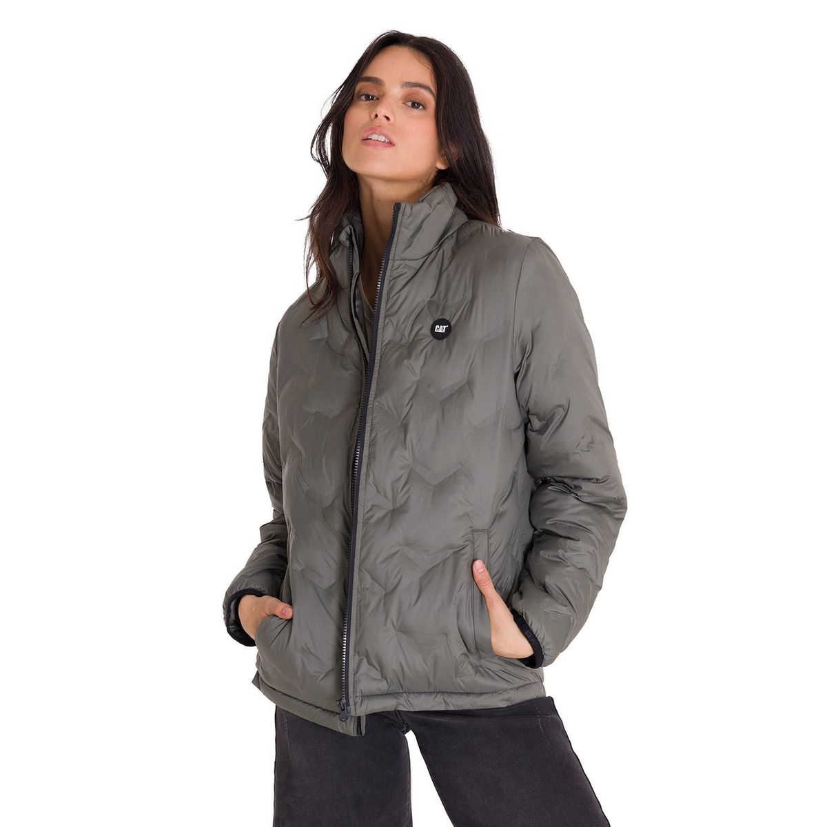 CAT - Parka Bonded Medium Weight Insulated Mujer Gris CAT.
