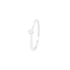 JB JOYAS BARON - Anillo Compromiso de Oro de 18kt 8 puntos de diamante solitario