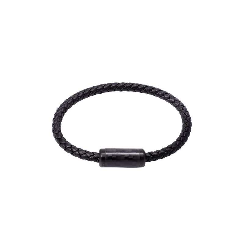 JB JOYAS BARON - Pulsera de cuero Seth Carbon