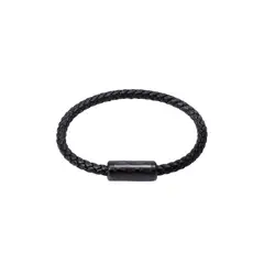 JB JOYAS BARON - Pulsera de cuero Seth Carbon