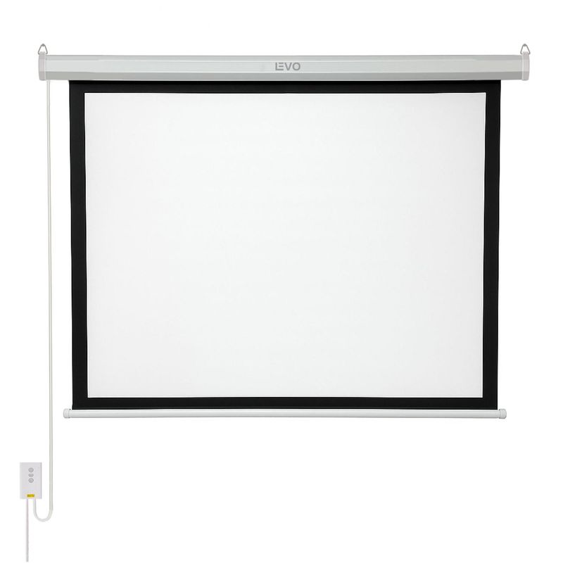 LEVO - Telón 60 pulgadas Eléctrico con control 120 x 90 cm Levo