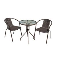 Juego Terraza Terraza Simil Ratan 2 Sillas y 1 mesa