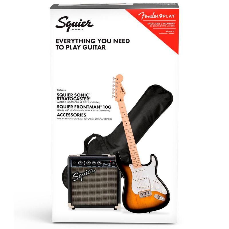 SQUIER - Pack Guitarra Eléctrica + Amp Squier Sonic Stratocaster