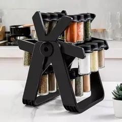 ANGELES DEL HOGAR - Especiero Giratorio Cocina 18 Frascos Rotativo 360