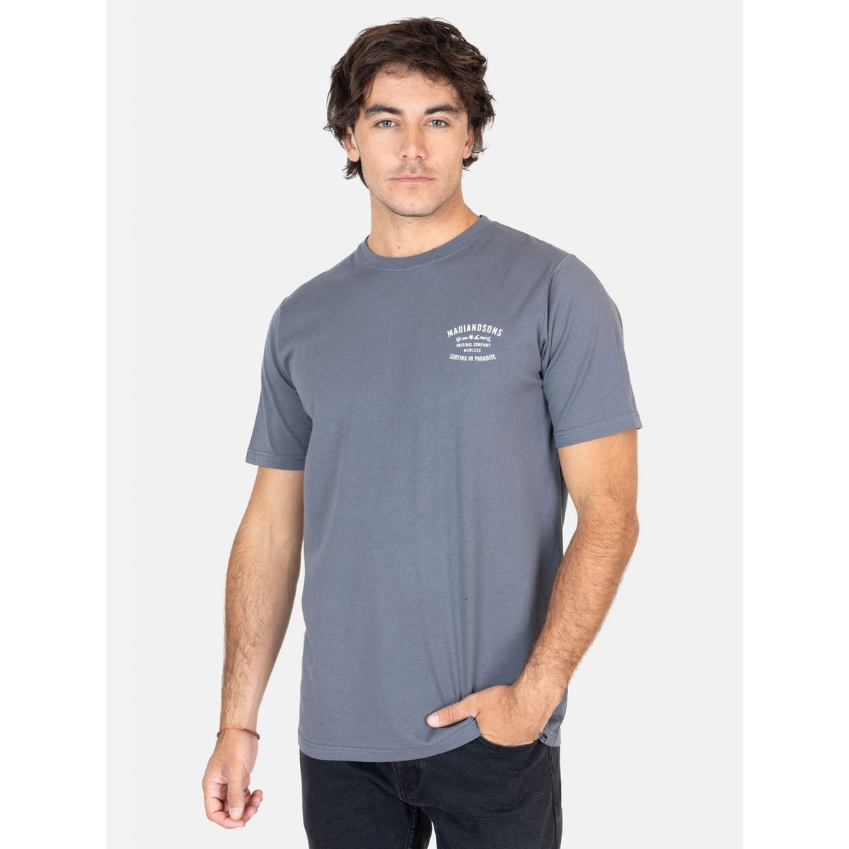 MAUI AND SONS - Polera MC Lani Gris Hombre Maui And Sons - Gris