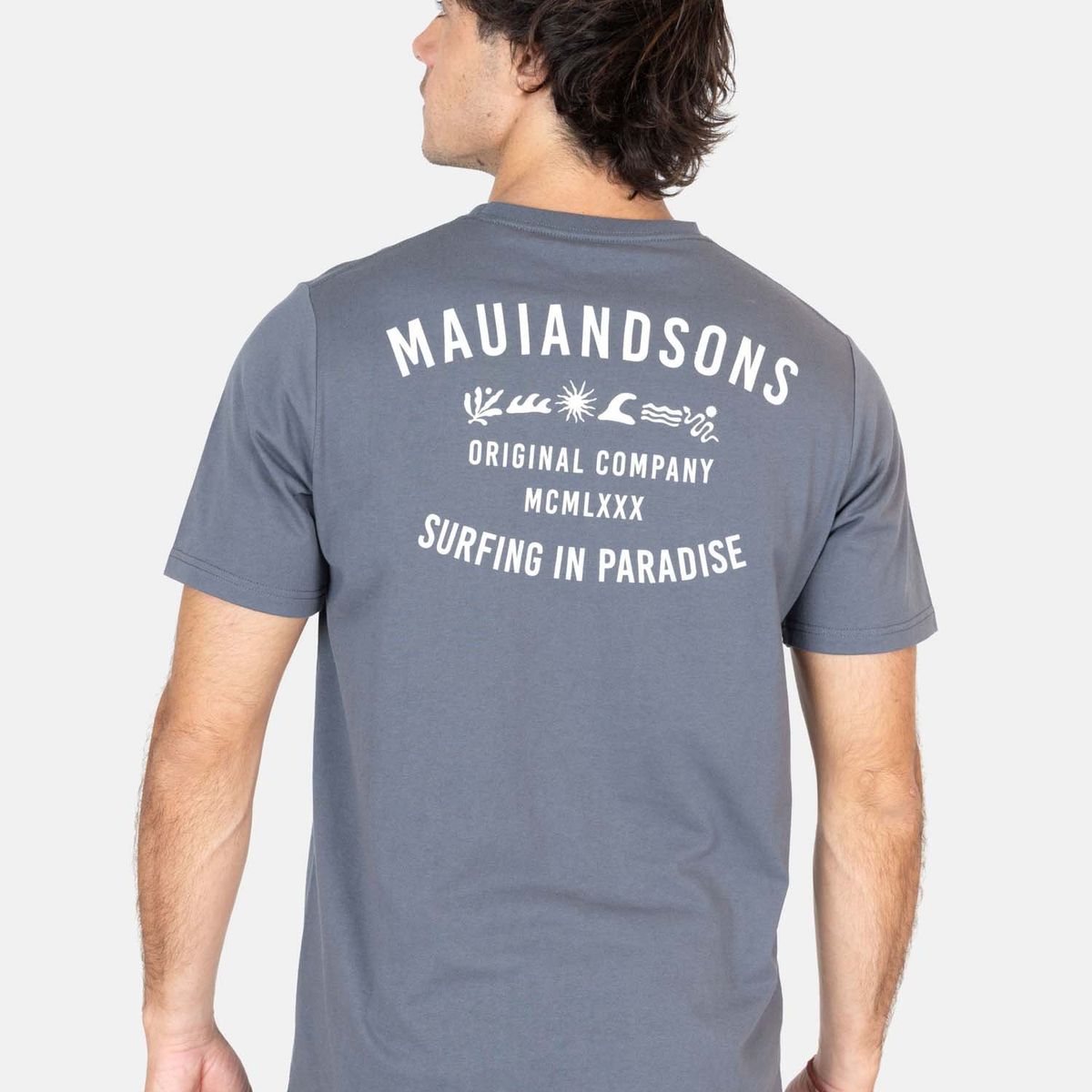 MAUI AND SONS - Polera MC Lani Gris Hombre Maui And Sons - Gris