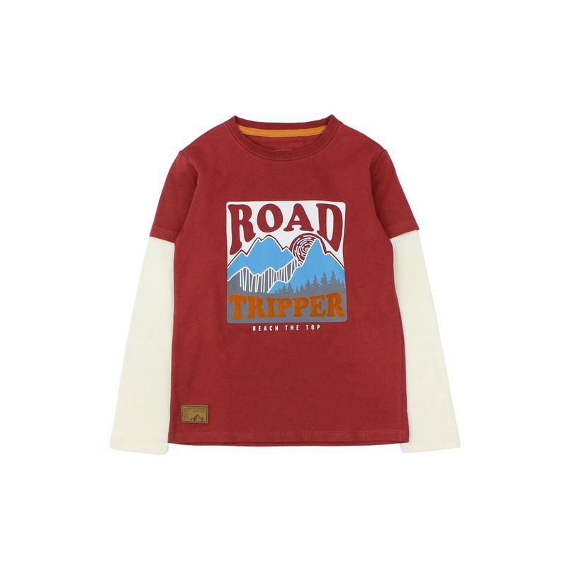 FICCUS - Polera Kids Niño Foresta Burdeos
