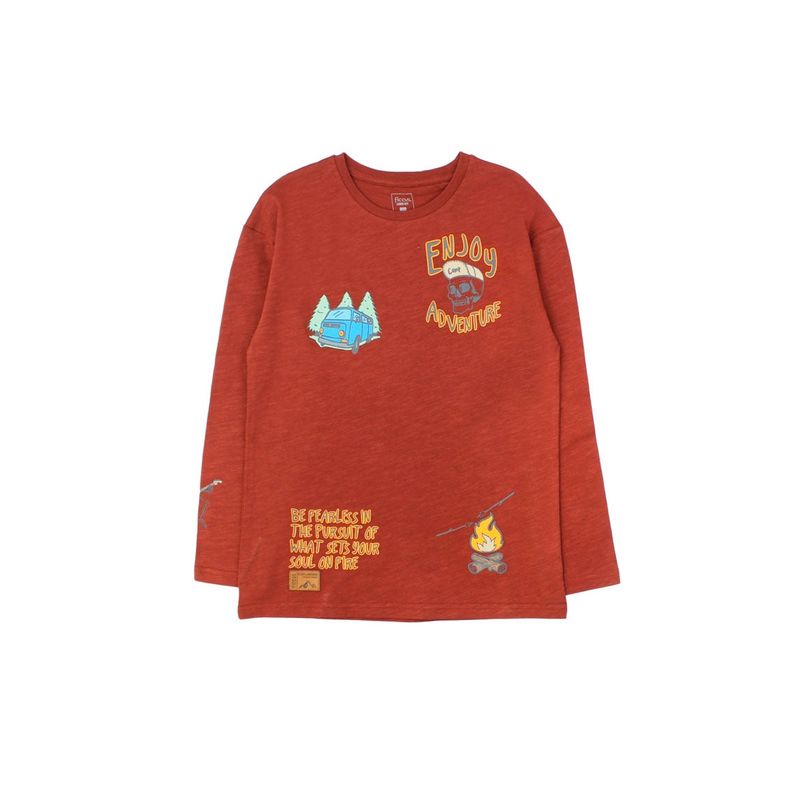 FICCUS - Polera Junior Niño Foresta Burdeos