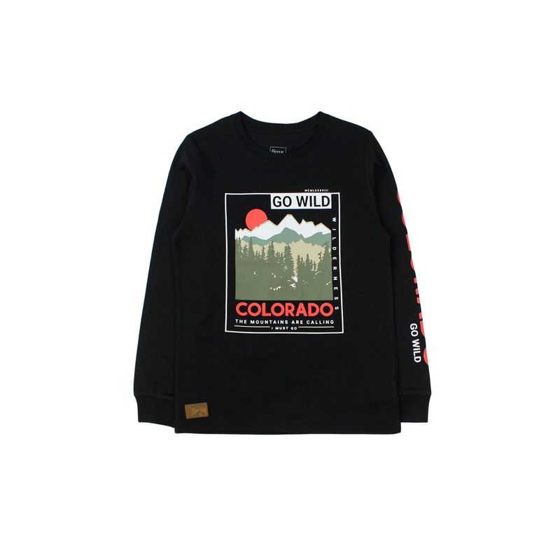 FICCUS - Polera Junior Niño Foresta Negro
