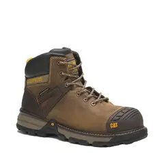 CAT - Botin Cuero Hombre Excavator Superlite Café
