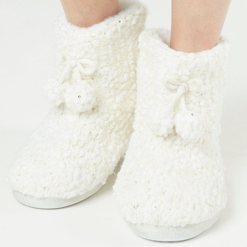 BARBIZON - Pantufla de Mujer Bota Home Ivory