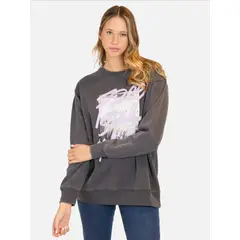 MAUI AND SONS - Poleron CR Waves Gris Mujer - Gris