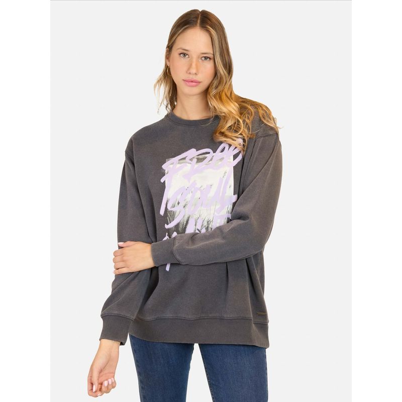 MAUI AND SONS - Poleron CR Waves Gris Mujer Maui And Sons - Gris