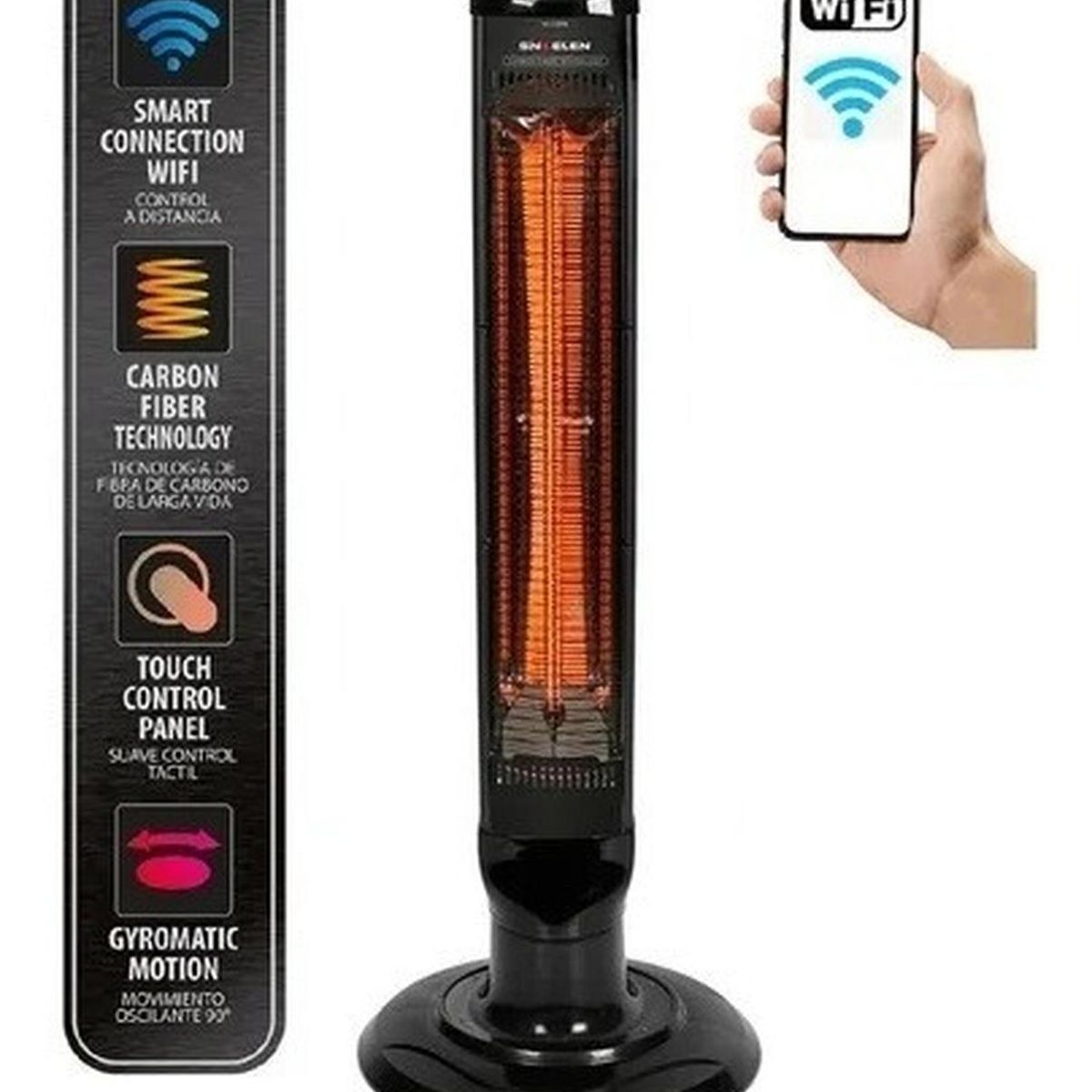 SINDELEN - Estufa Calefactor Infrarrojo Sindelen Eec-6000 Wifi