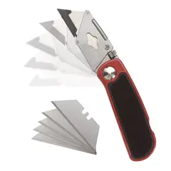 OEM - Corta Cartón Cutter Plegable con 6 Hojas de Repuesto 00092