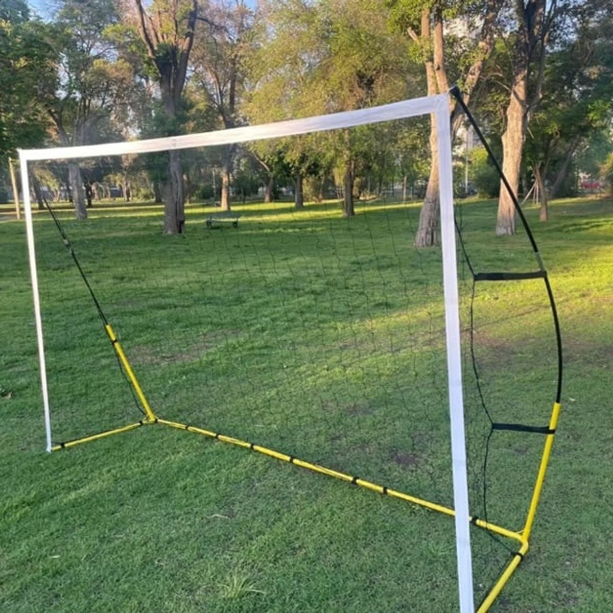 GENERICO - PACK 2 ARCOS FUTBOL METALICO CON RED 300X200 CM PORTATIL