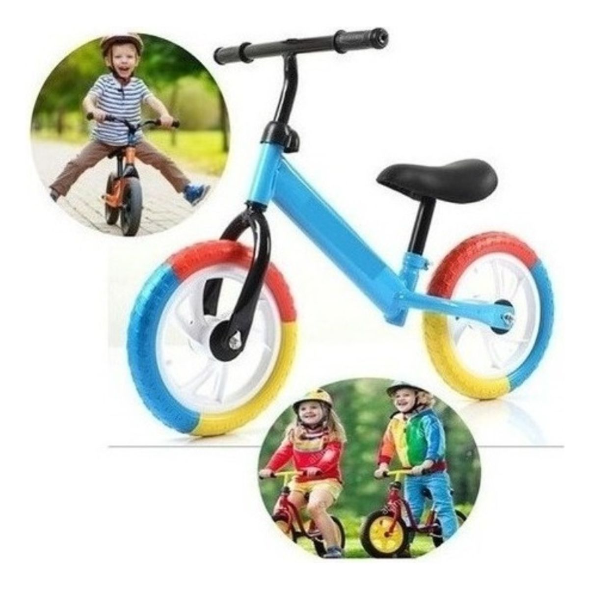 U BUY - Bicicleta Equilibrio Juego Niño Sin Pedales Auto Celeste