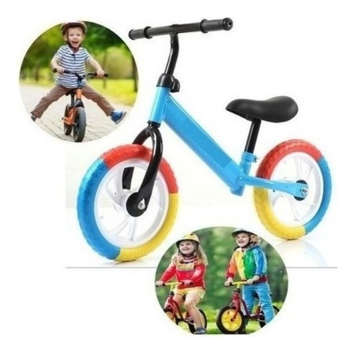 U BUY - Bicicleta Equilibrio Juego Niño Sin Pedales Auto Celeste