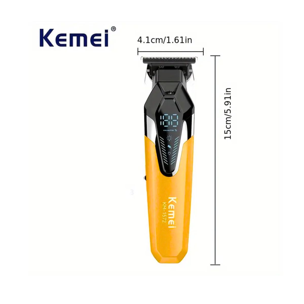 KEMEI - Maquina Patillera Trimmer Kemei KM 1572 Recargable