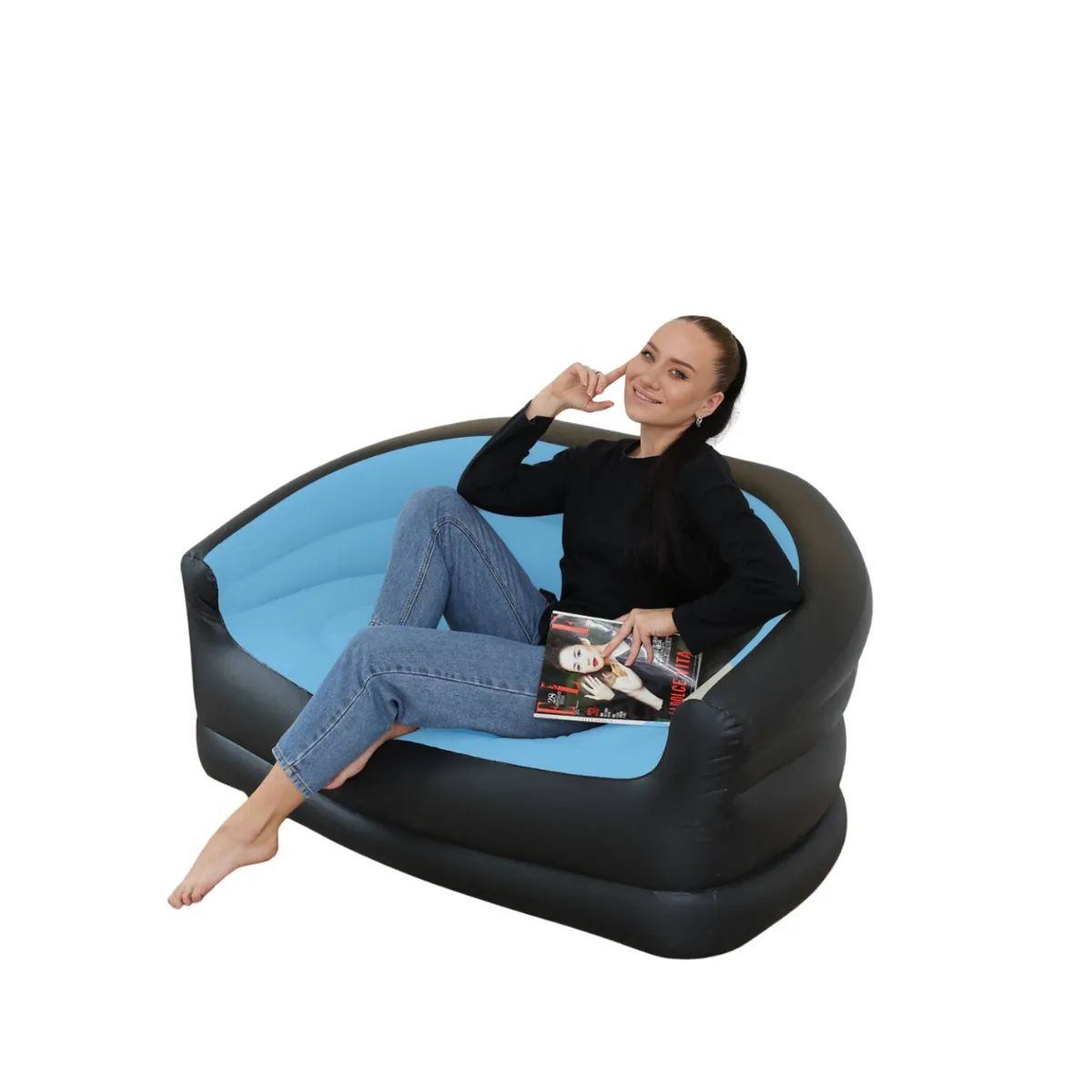 GENERICO - Mueble Inflable Para 2 Personas Color Azul