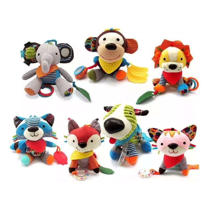 GENERICO - Peluche Sensorial Sonajero Con Multiples Texturas Bebe